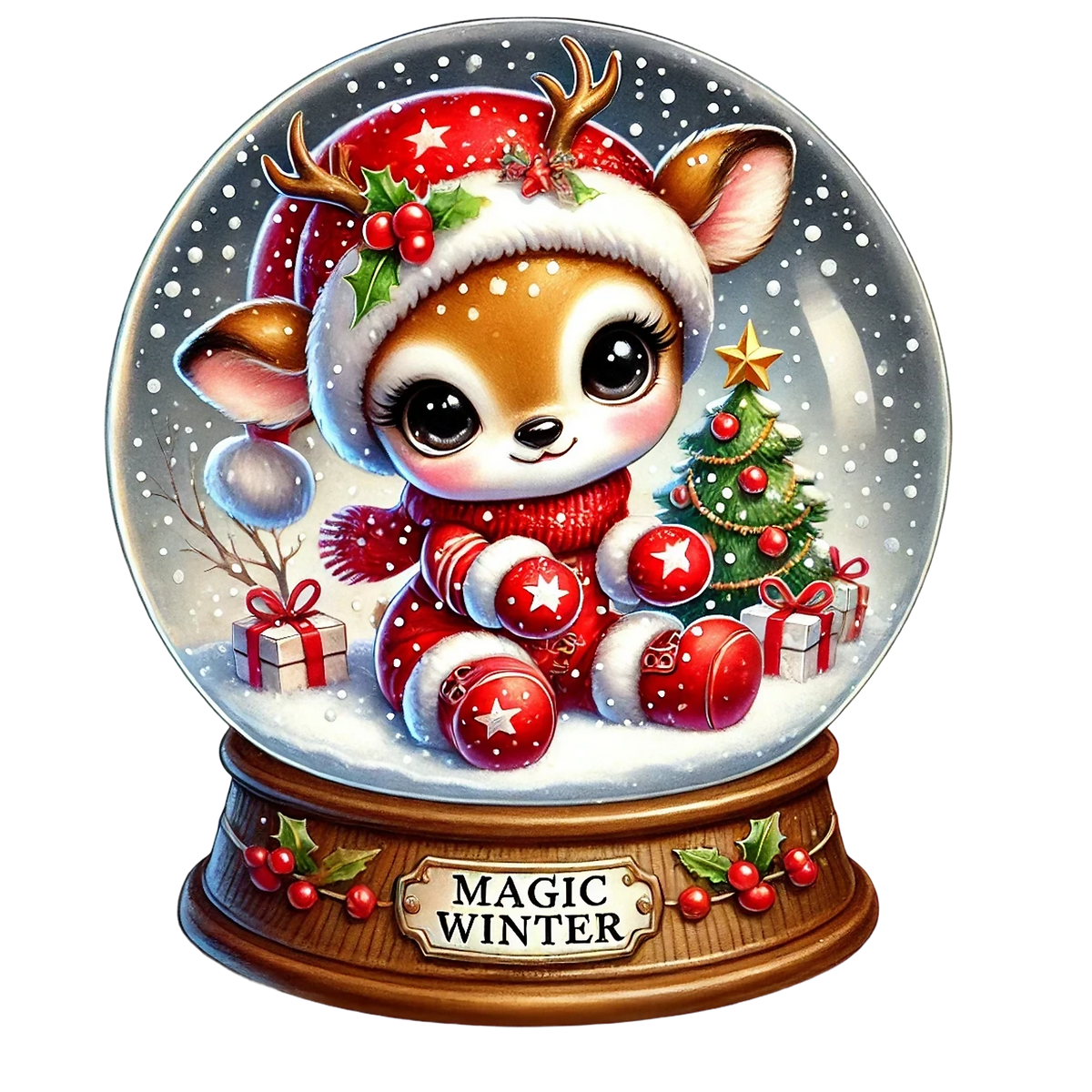 Enchanted Christmas Reindeer Snow Globe (Toddler)