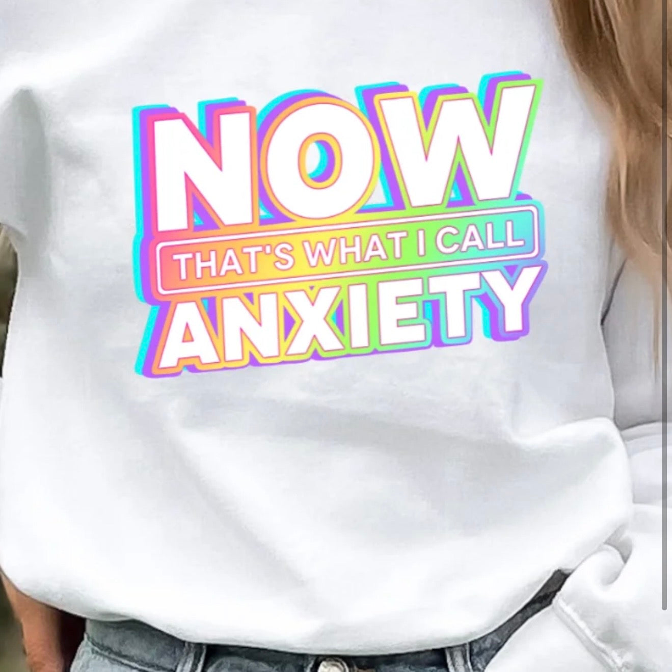 Sarcastic anxiety-themed graphic shirt