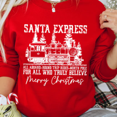 Santa Express North Pole Train Christmas Sweatshirt