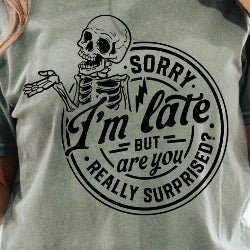 Sorry I'm Late...But Are You Really Surprised? Graphic T-Shirt