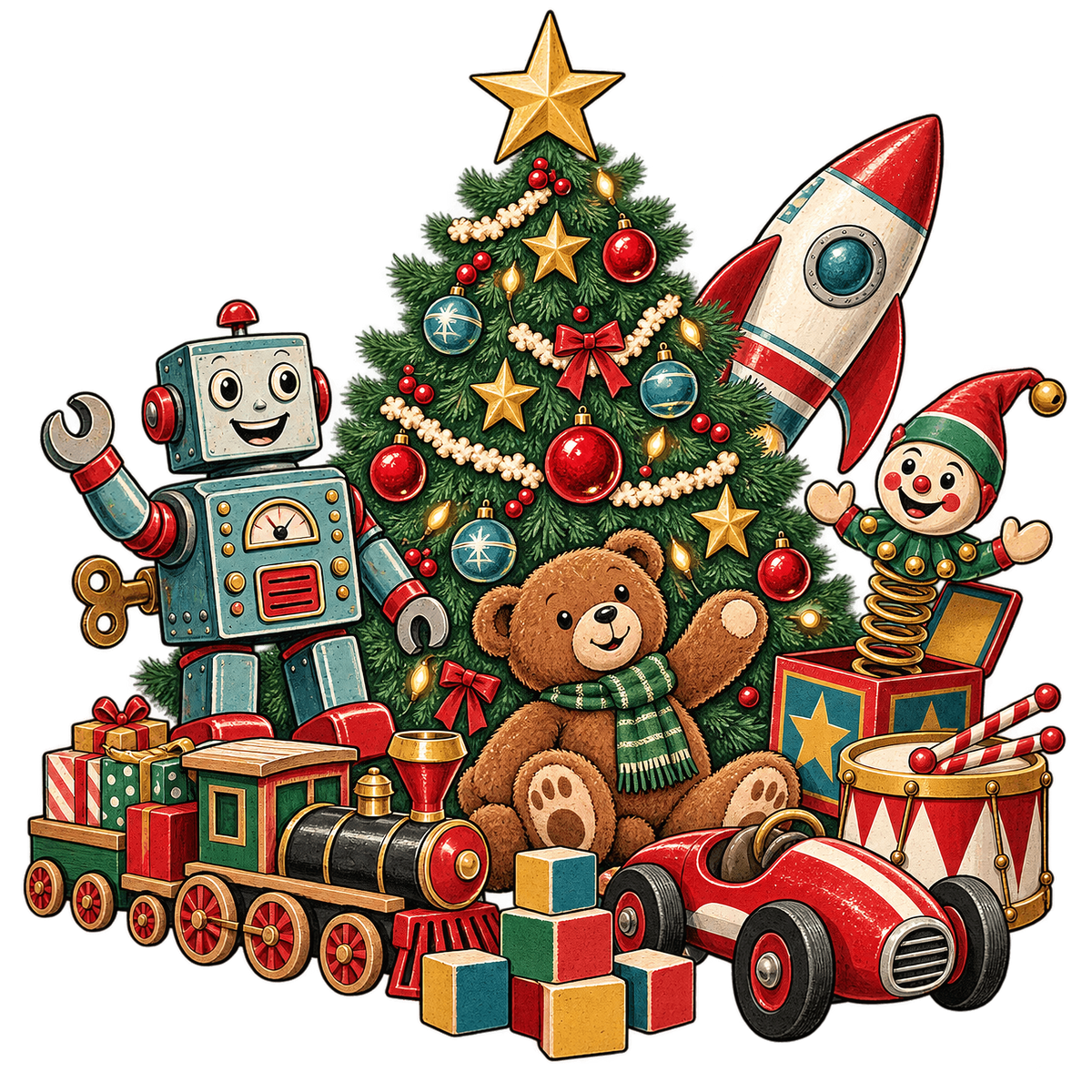 Vintage Christmas Tree & Toyland Collection (Youth)