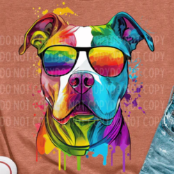 Watercolor Pitbull - Graphic T-Shirt