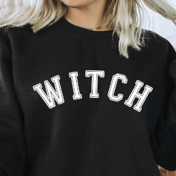 Witch graphic t-shirt with simple minimalist witch design