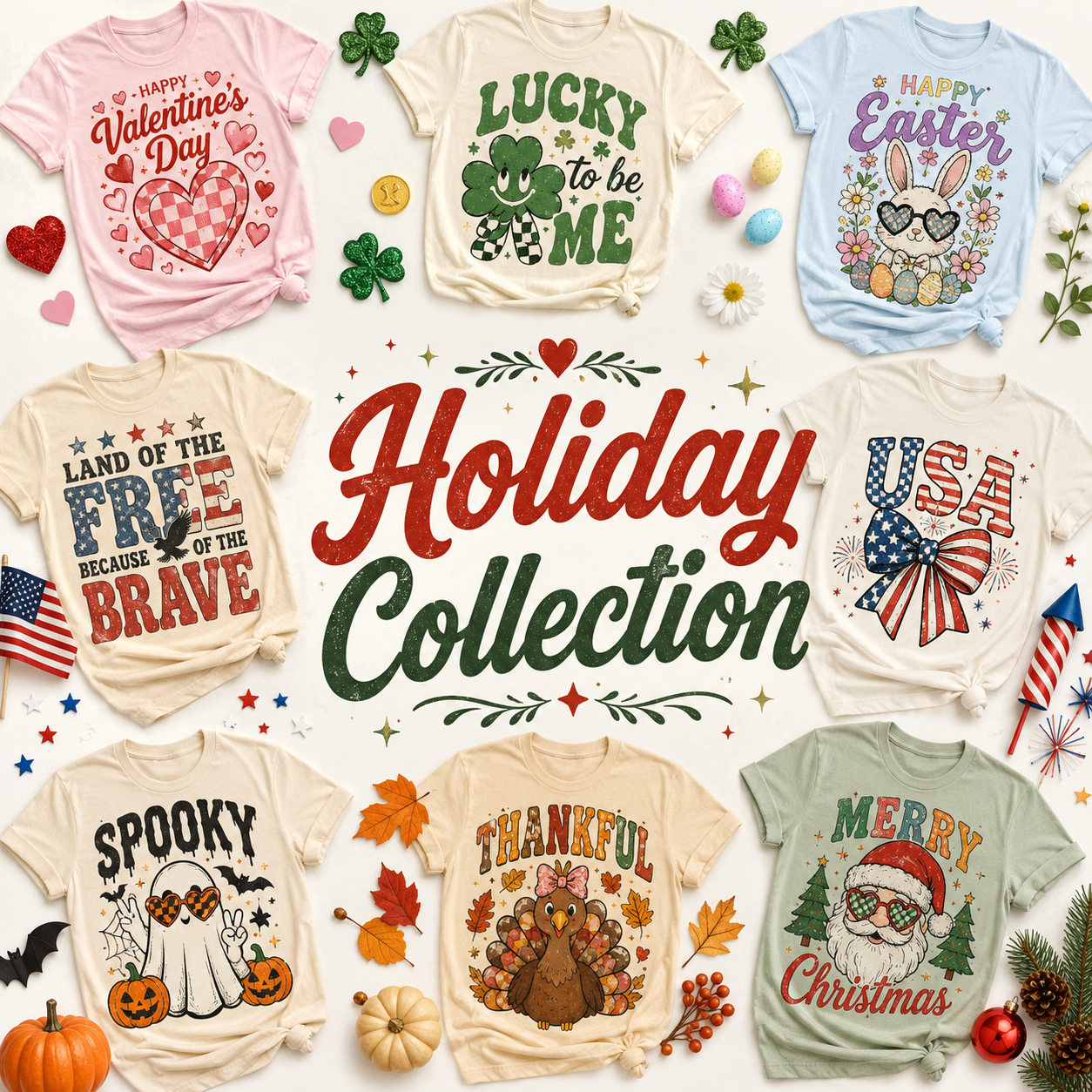 Holiday Collection of Graphic t-shirts and sweatshirts
