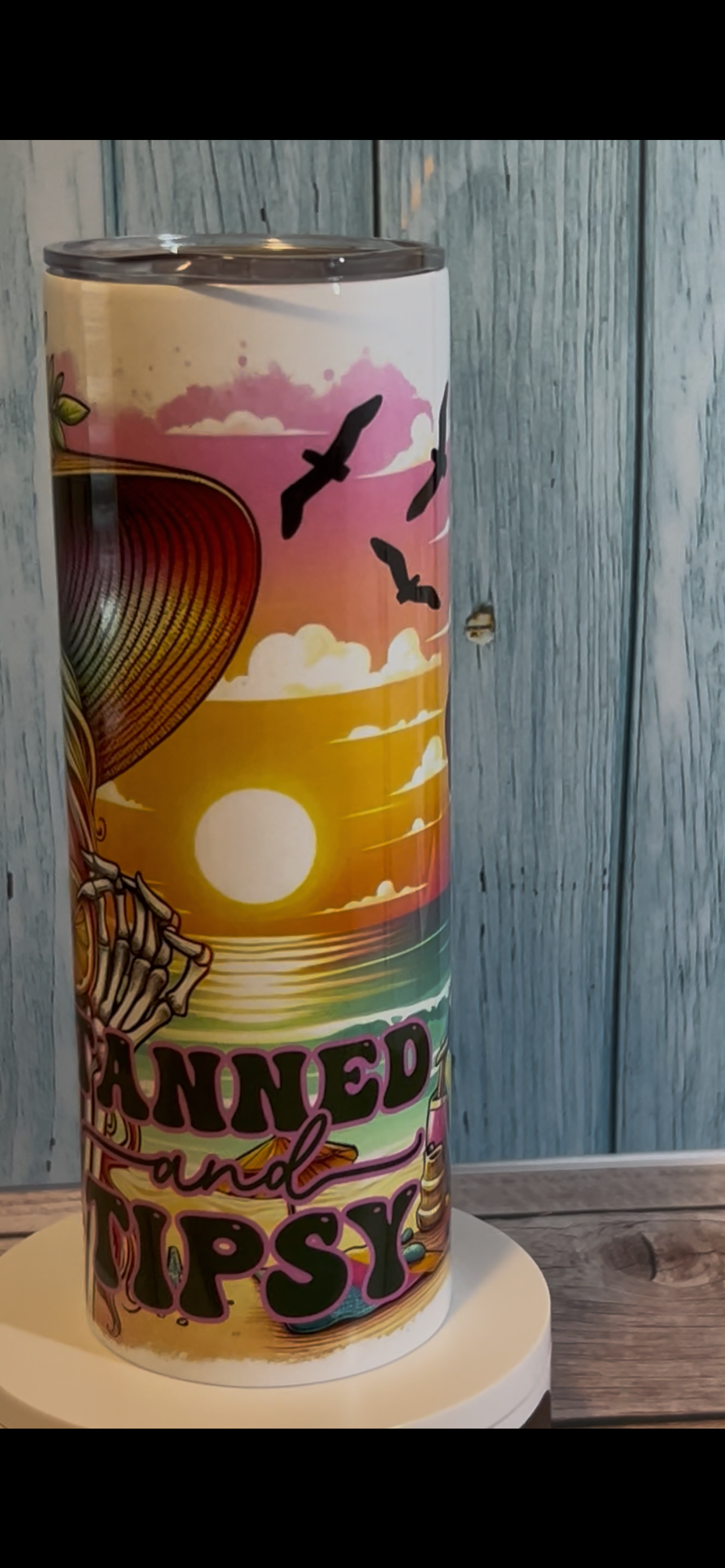 Tanned and Tipsy Skeleton / 20oz Tumbler