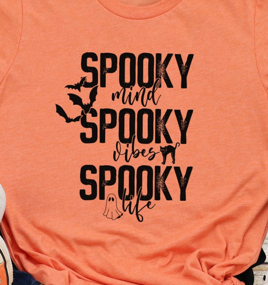 Spooky Mind, Spooky Vibes, Spooky Life - Graphic T-Shirt