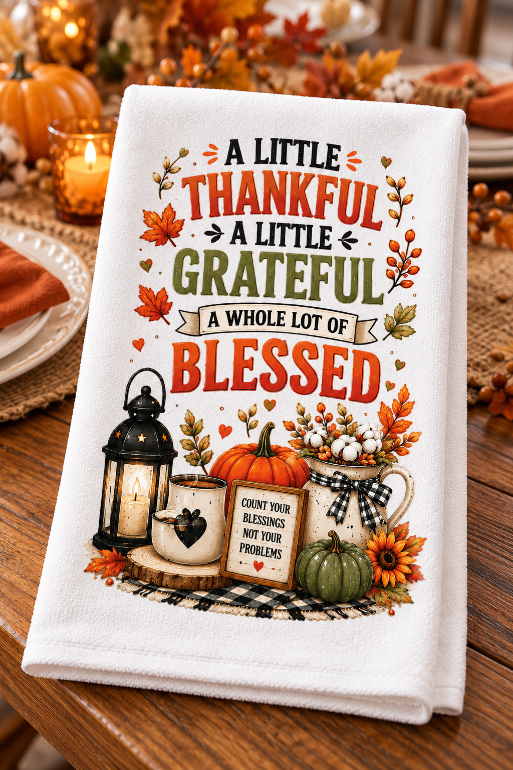 Pumpkin Patches & Warm Wishes Decorative Kitchen Towels