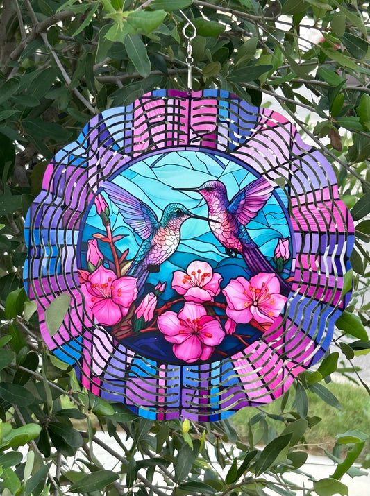 10" Hummingbird Wind Spinner
