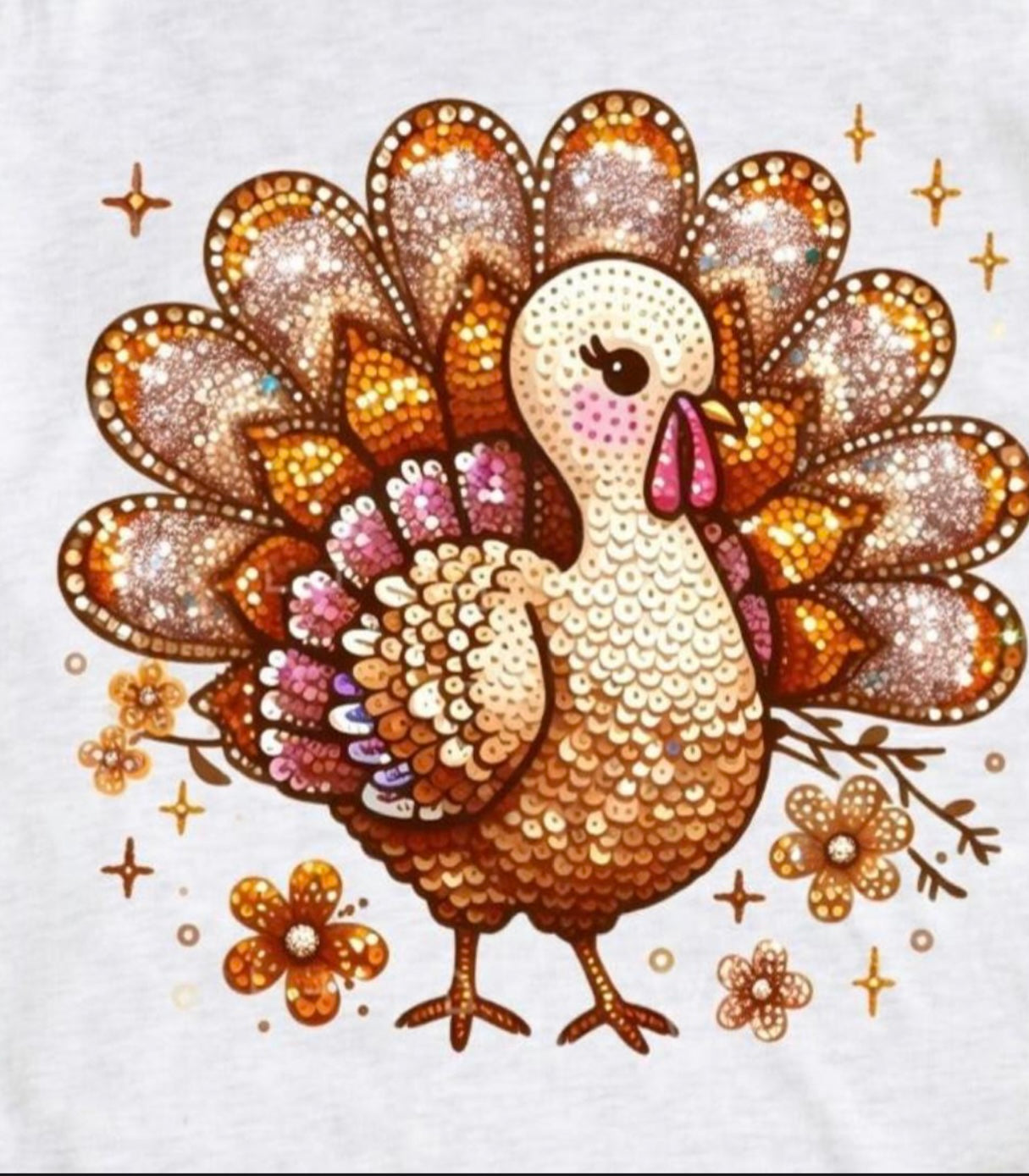 Glitter Turkey Graphic Sweatshirt (Youth)