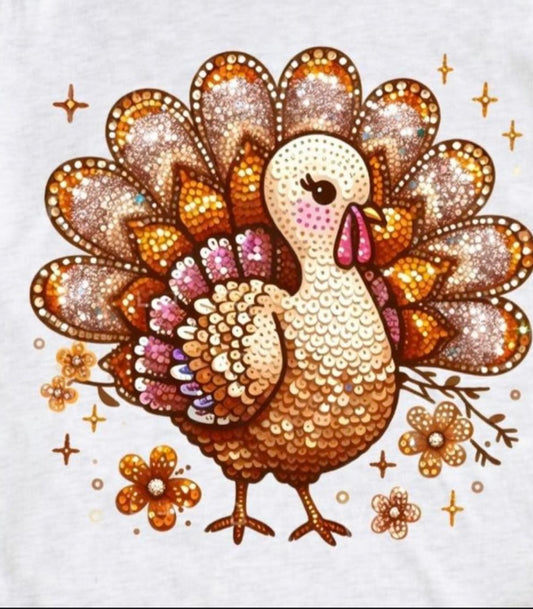 Glitter Turkey Graphic Sweatshirt (Youth)