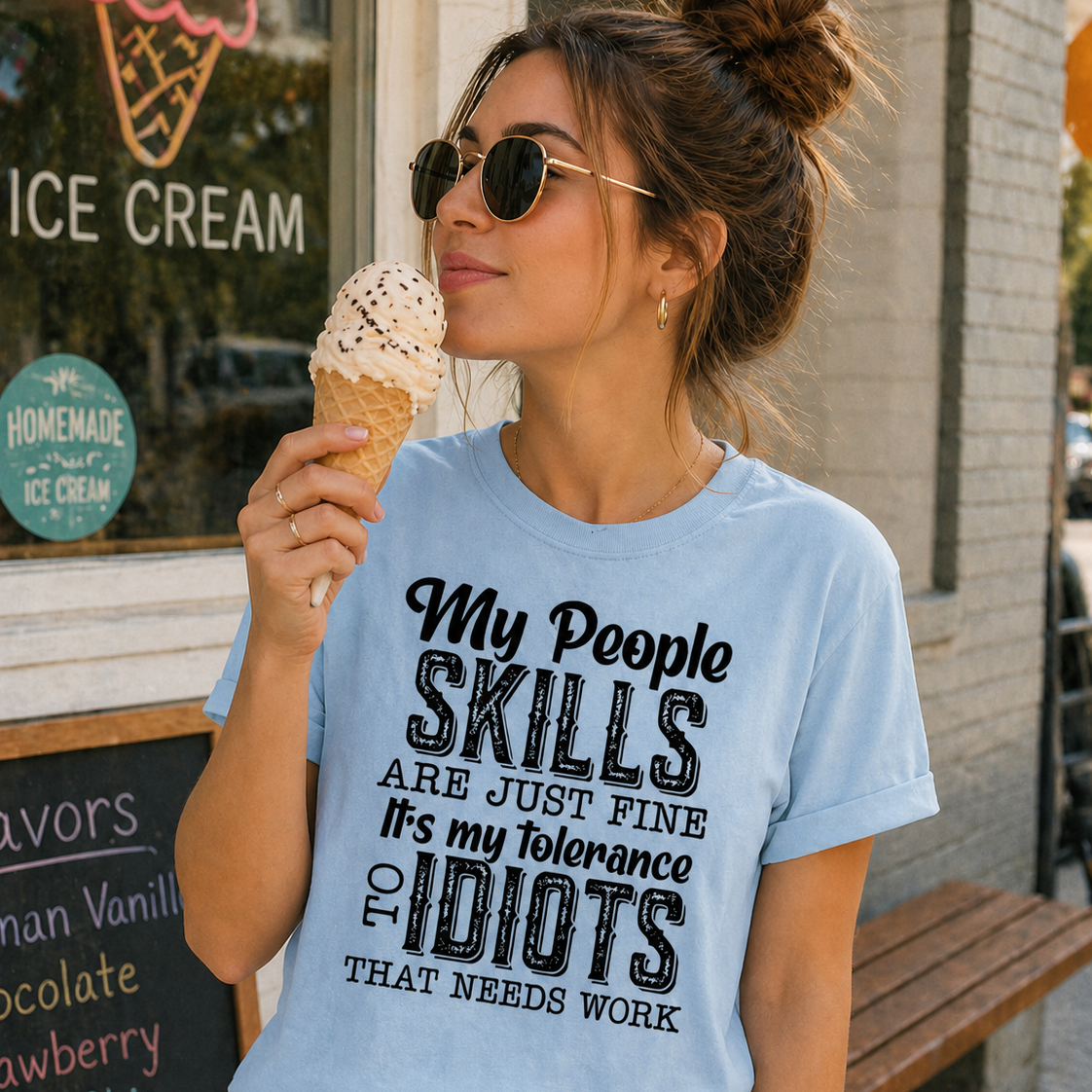 A bold and funny graphic tee for anyone who loves sarcasm and isn’t afraid to show it.