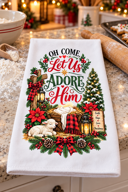 A Homemade Holiday Decorative Kitchen Towels