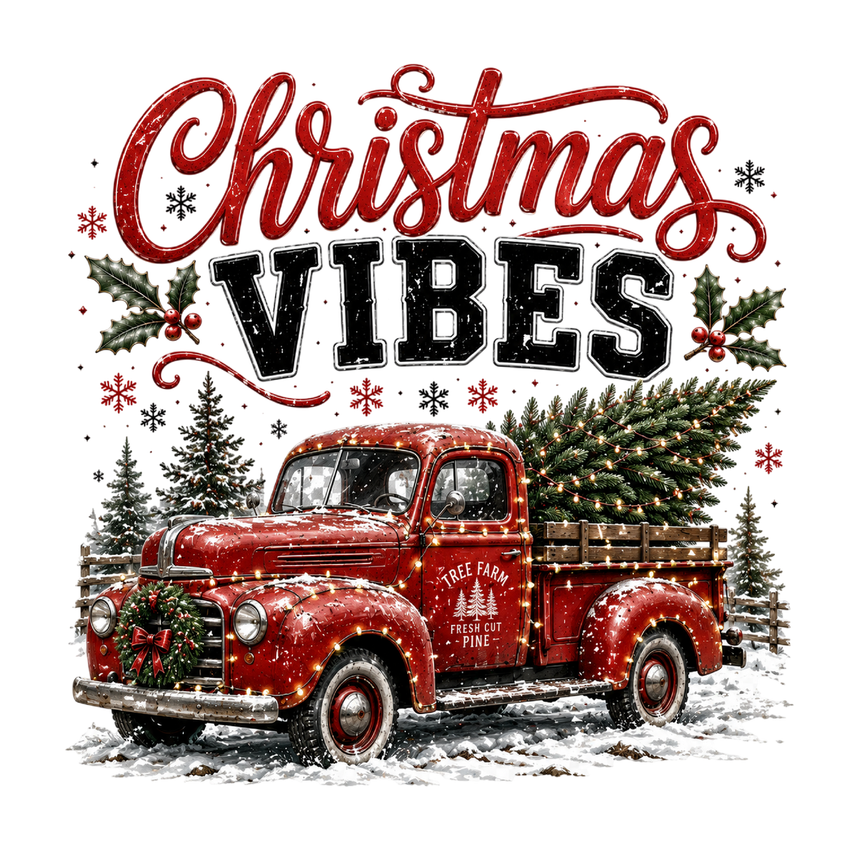 Christmas Vibes & Vintage Truck Holiday Magic