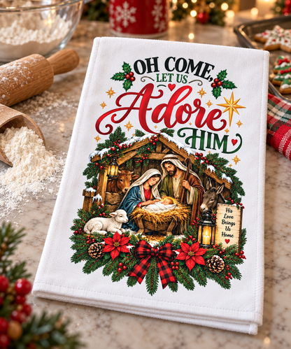 A Homemade Holiday Decorative Kitchen Towels