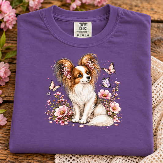 Cottagecore Papillion & Wildflowers Graphic T-Shirt