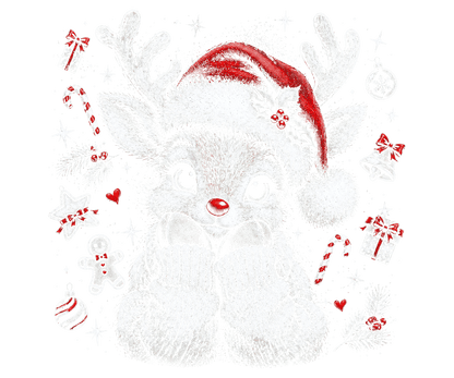 Cozy Christmas Reindeer Halftone with Red Accents Graphic T-Shirt & Sweatshirt