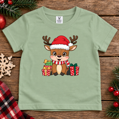 Cute Christmas Reindeer with Presents Holiday Graphic (Toddler)