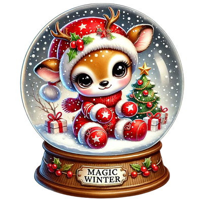 Enchanted Christmas Reindeer Snow Globe (Toddler)