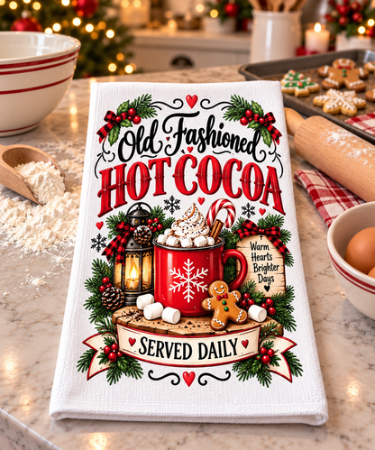 A Homemade Holiday Decorative Kitchen Towels