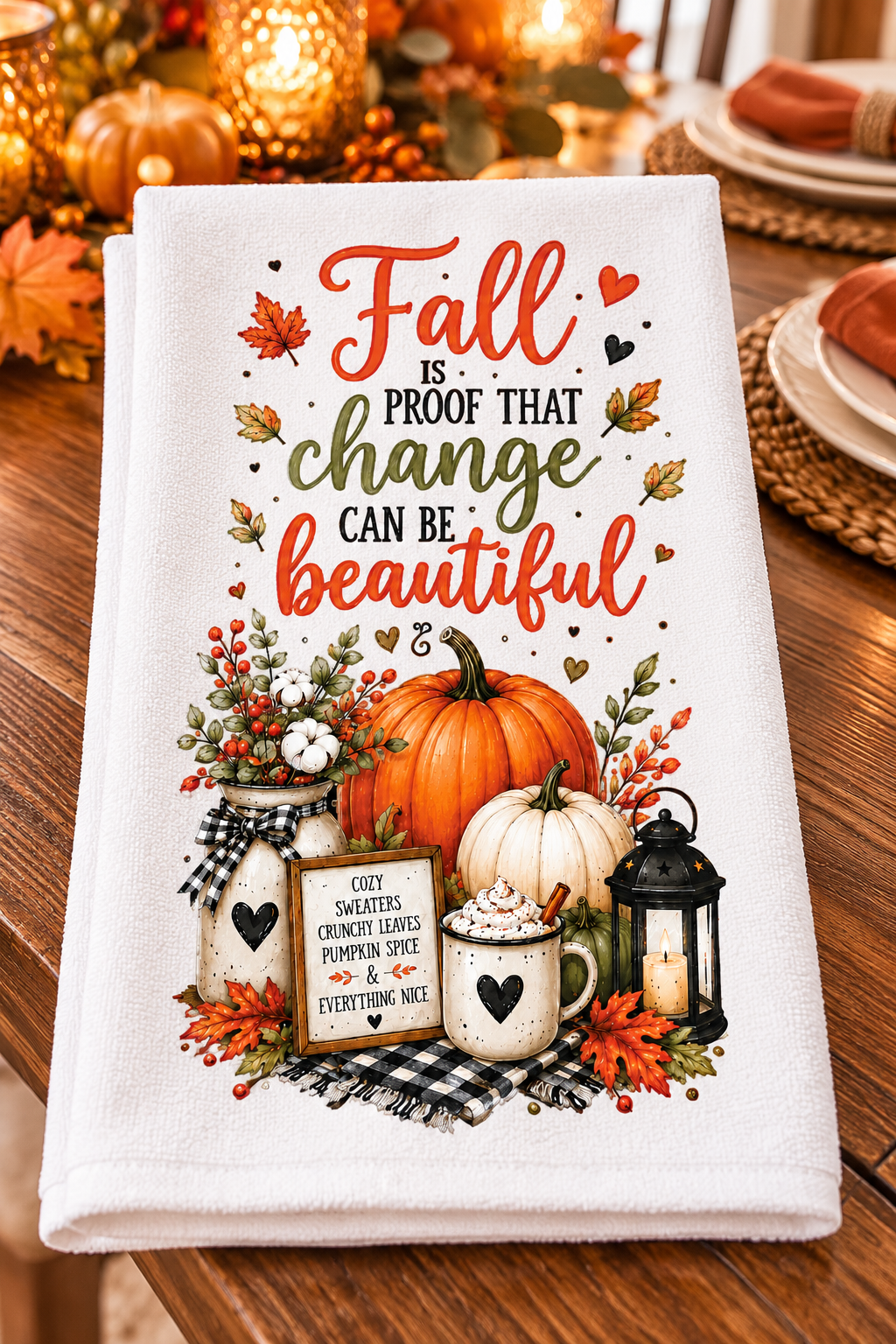 Pumpkin Patches & Warm Wishes Decorative Kitchen Towels