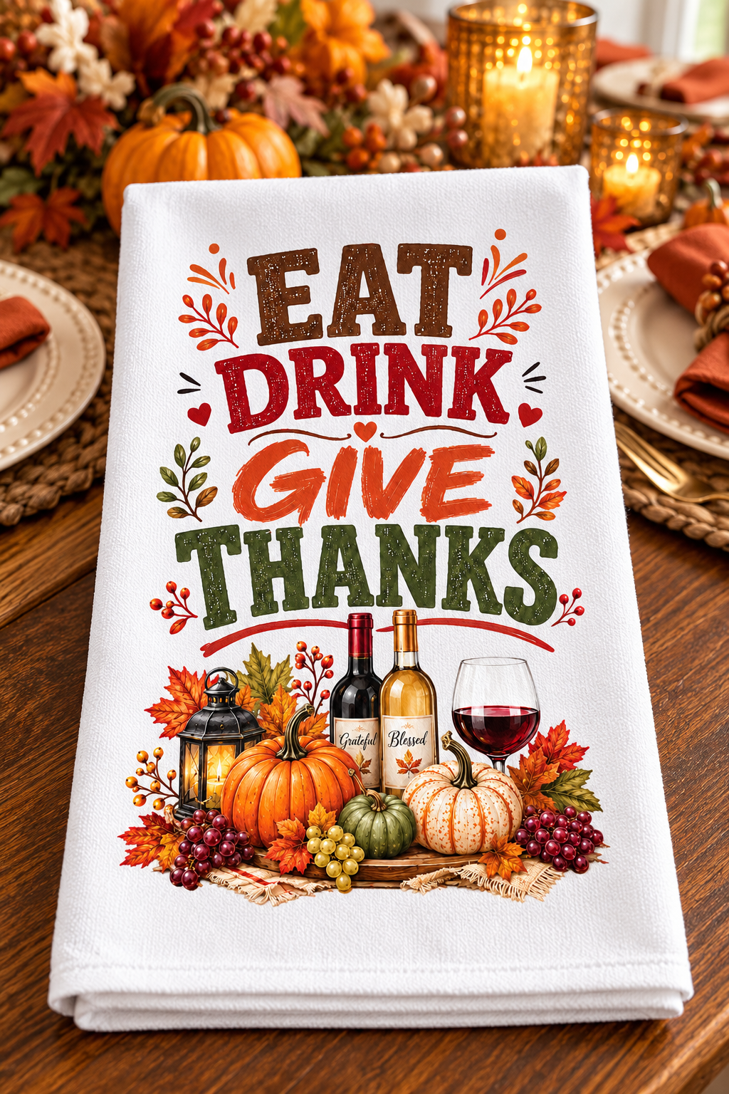Pumpkin Patches & Warm Wishes Decorative Kitchen Towels
