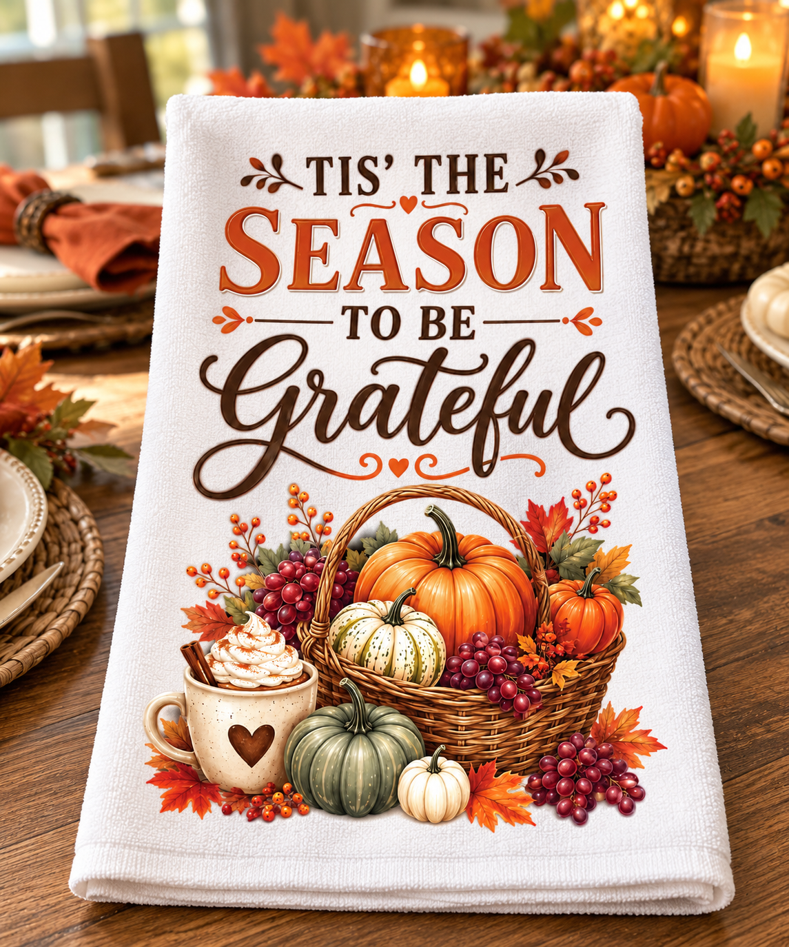 Pumpkin Patches & Warm Wishes Decorative Kitchen Towels