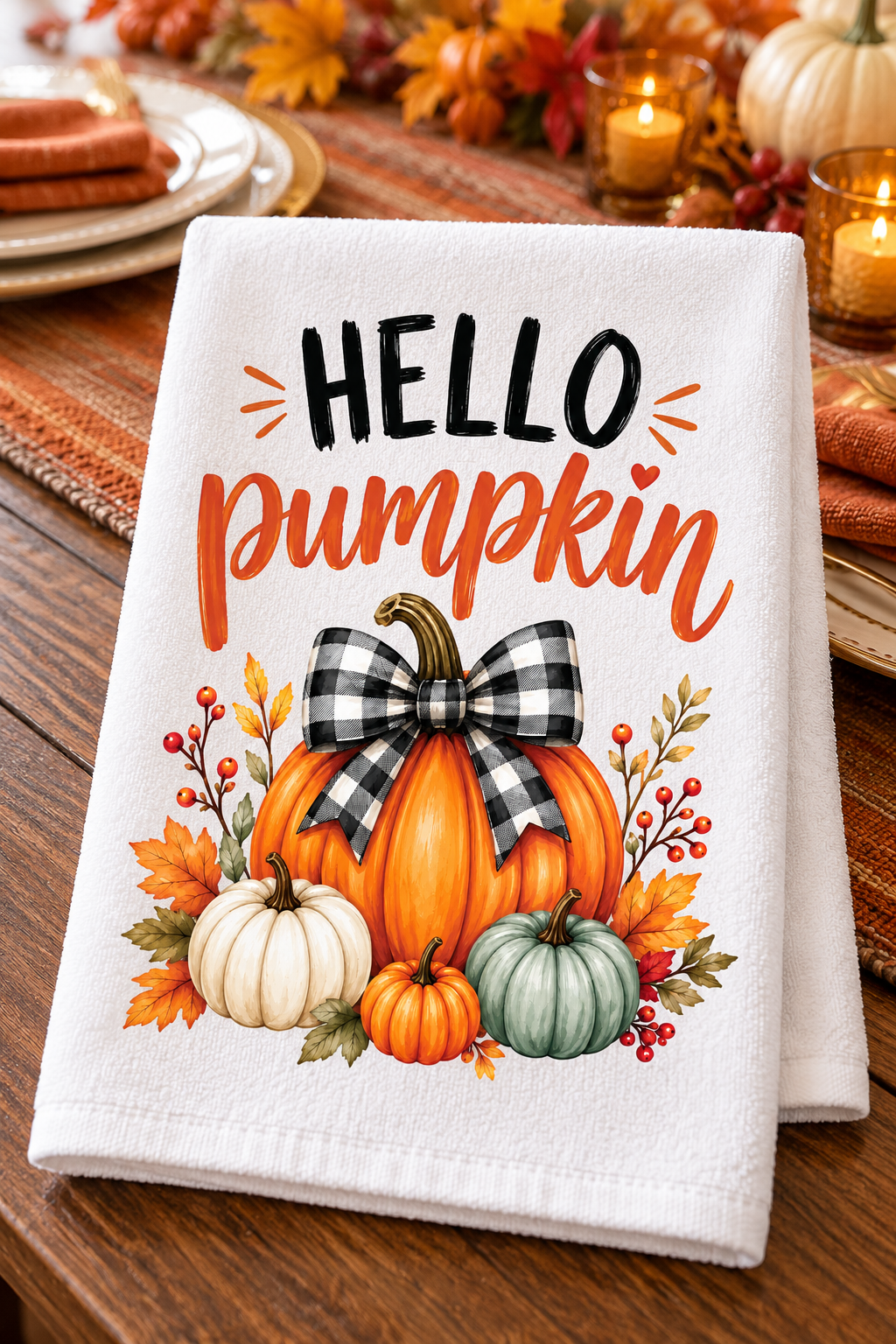 Pumpkin Patches & Warm Wishes Decorative Kitchen Towels
