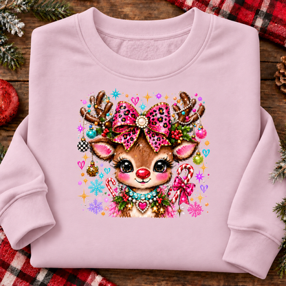 Glamour & Glitz Reindeer Graphic T-Shirt & Sweatshirt