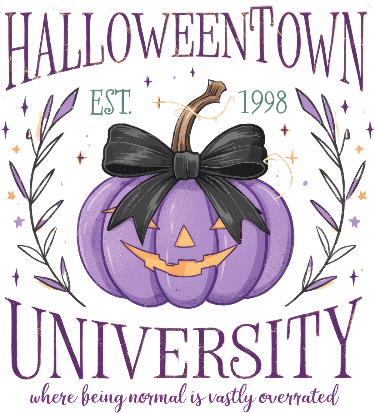 HalloweenTown University Purple Graphic T-Shirt