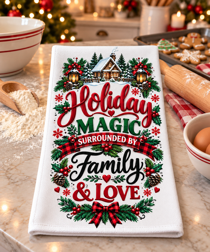 A Homemade Holiday Decorative Kitchen Towels