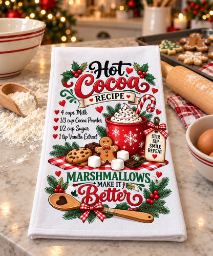 A Homemade Holiday Decorative Kitchen Towels