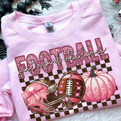 Just a Girl Who Loves Football (faux embroidery) - Graphic Sweatshirt