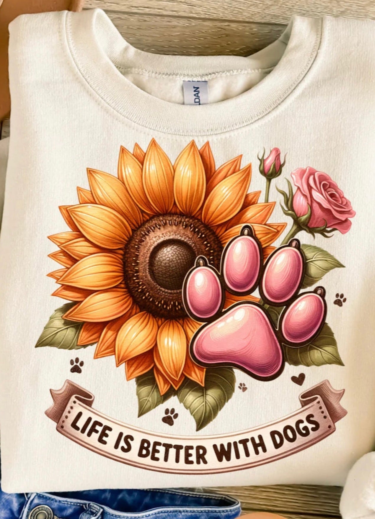 Life is Better with Dogs - Graphic Sweatshirt