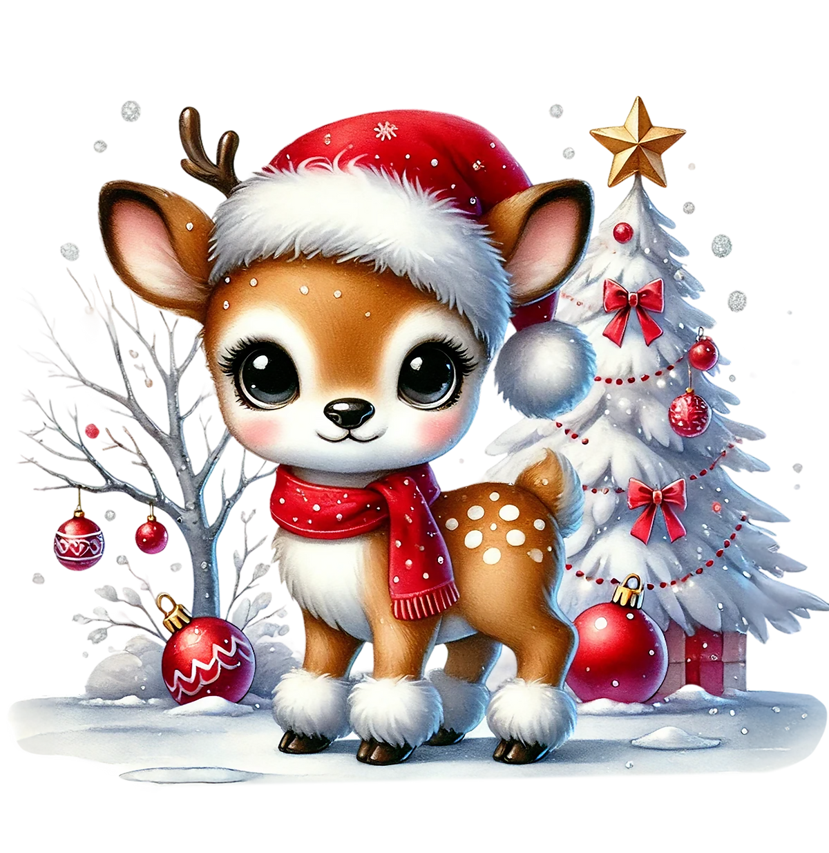 Magical Christmas Reindeer in a Snowy Wonderland (Youth)