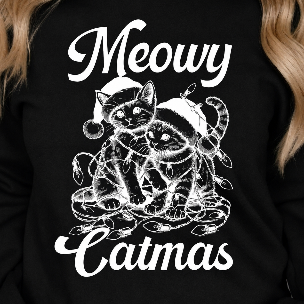 Meowy Catmas Graphic Sweatshirt