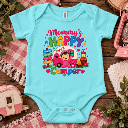 Mommy's Happy Camper Graphic Onesie