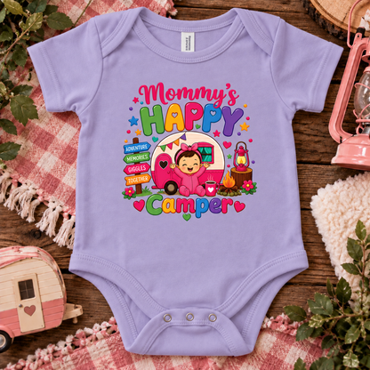 Mommy's Happy Camper Graphic Onesie