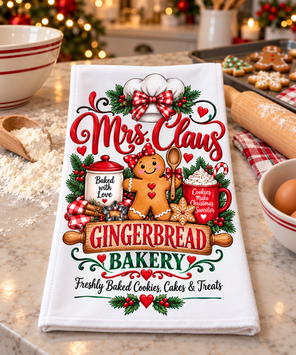 A Homemade Holiday Decorative Kitchen Towels
