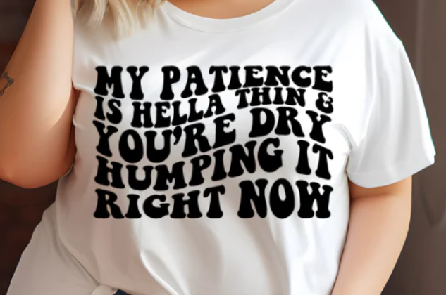 Adult humor quote graphic tee with bold text