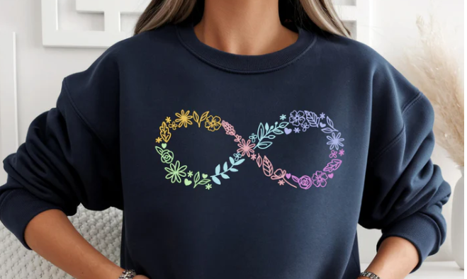 Infinity Floral Neurodiversity - Graphic Sweathshirt