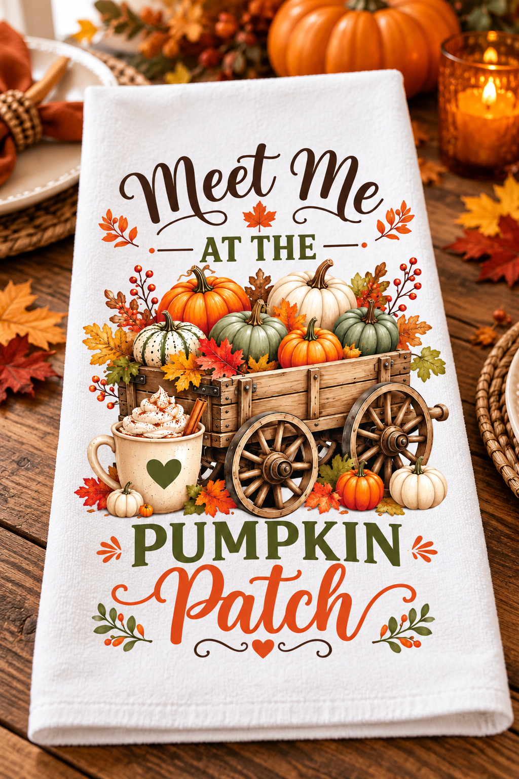 Pumpkin Patches & Warm Wishes Decorative Kitchen Towels