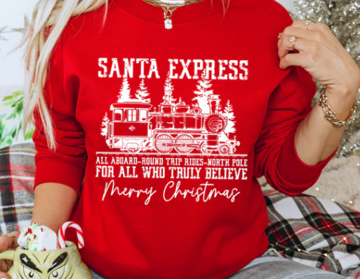 Santa Express North Pole Train Christmas Sweatshirt