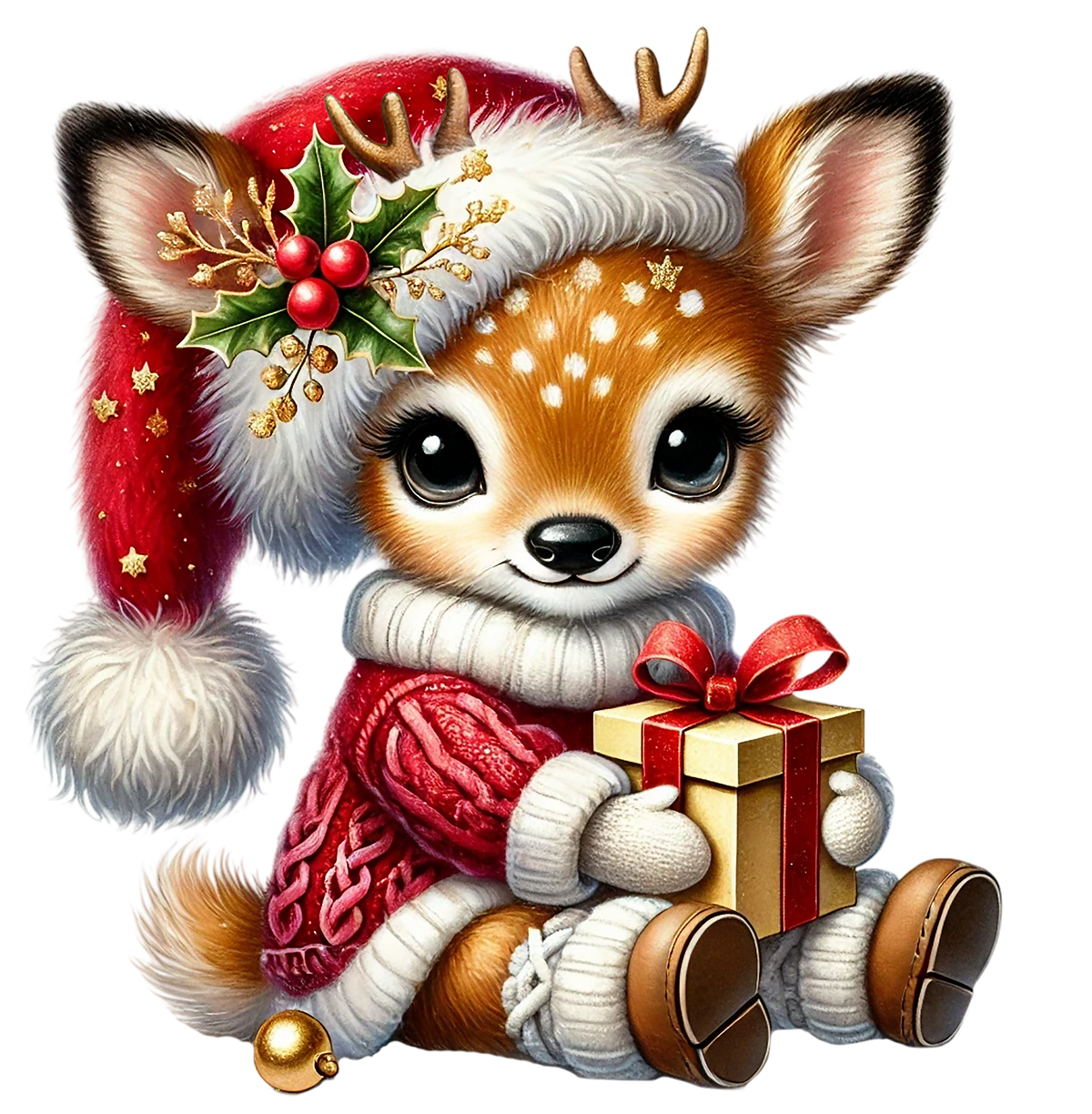 Santa's Little Gift Giver Christmas Reindeer (Toddler)