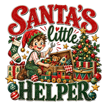 Santa’s Little Helper Vintage Christmas Elf Toy Shop (Youth)