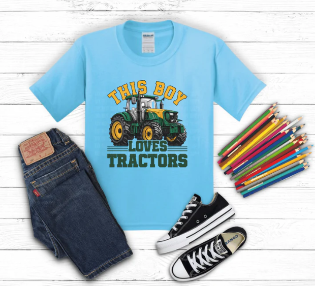 This Boy Loves Tractors / Graphic T-Shirt
