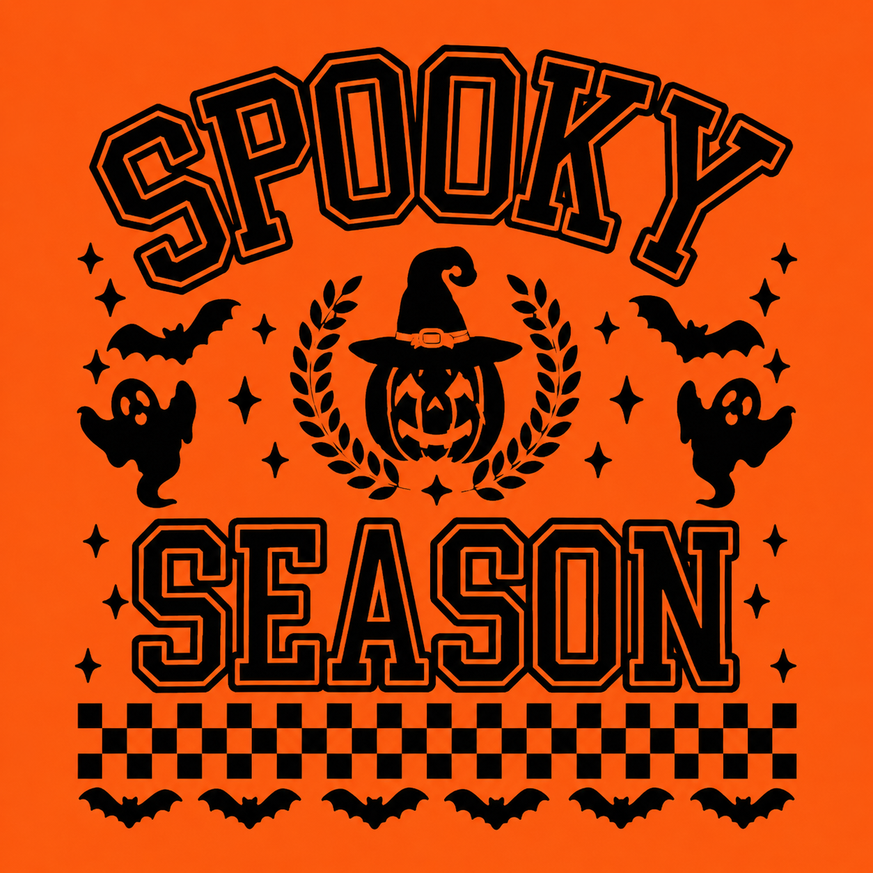 Spooky season close up of graphic design
