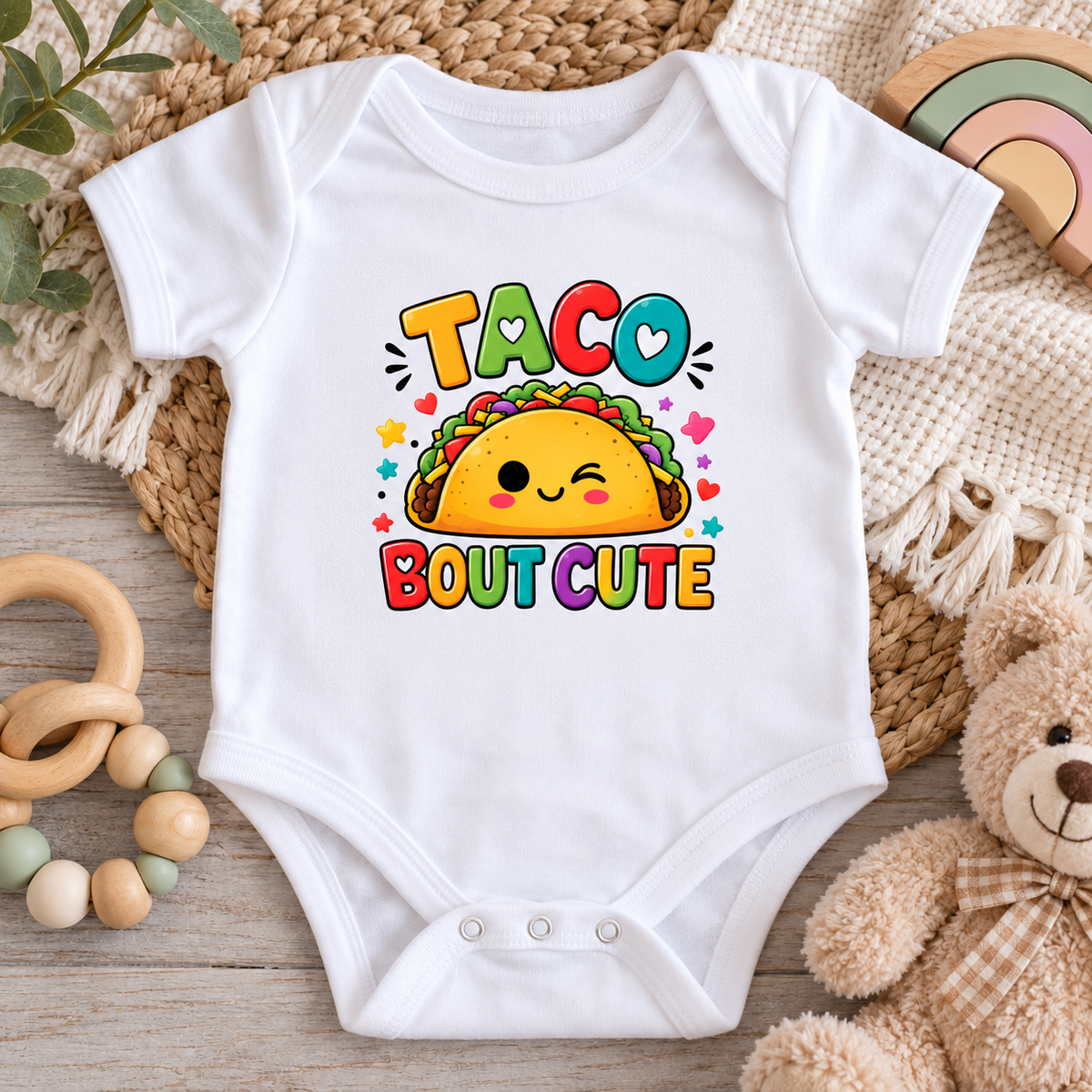 Taco Bout Cute Graphic Onesie