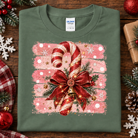 Vintage Candy Cane Christmas Bow