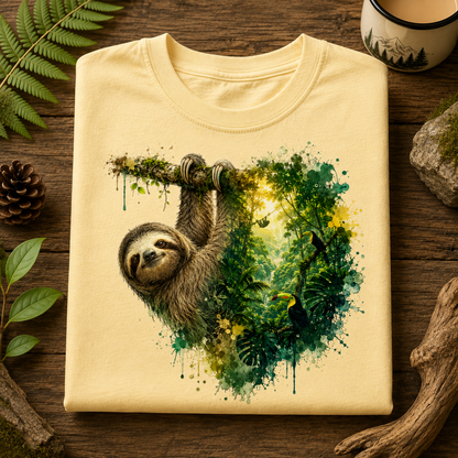 Watercolor Sloth Graphic T-Shirt