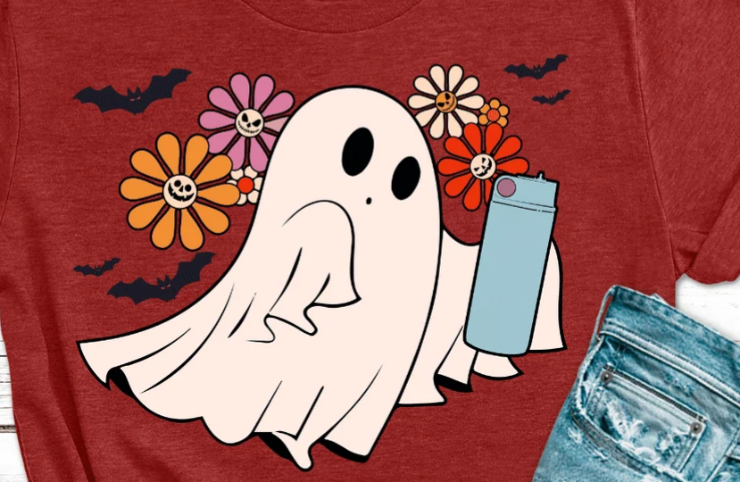 Cute Little Ghost Graphic T-Shirt (Youth)